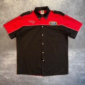 Vintage Speedzone NASCAR Busch Series Racing Shirt Men L Pit Crew Orteg Y2K